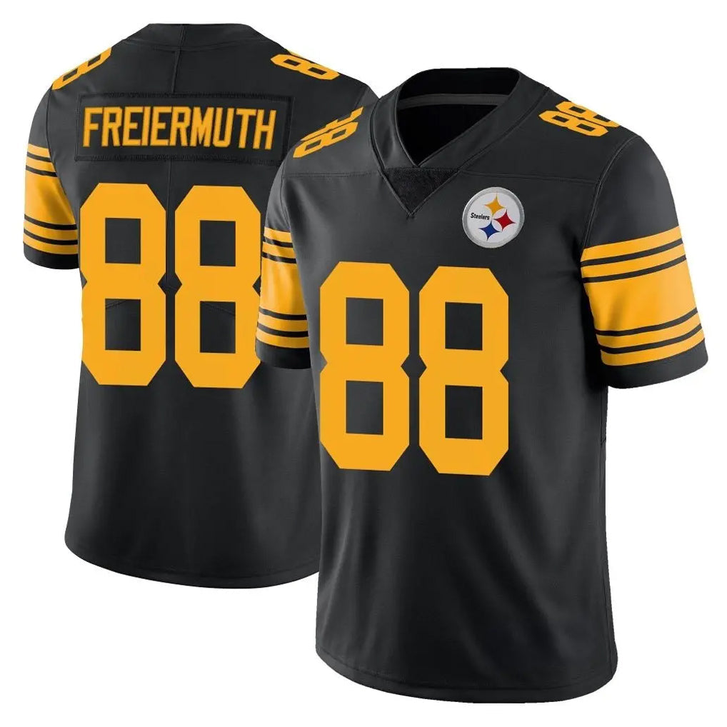 Fenge P.Steelers #88 Pat Freiermuth Player Black Limited Color Rush Home Game Stitched Jerseys