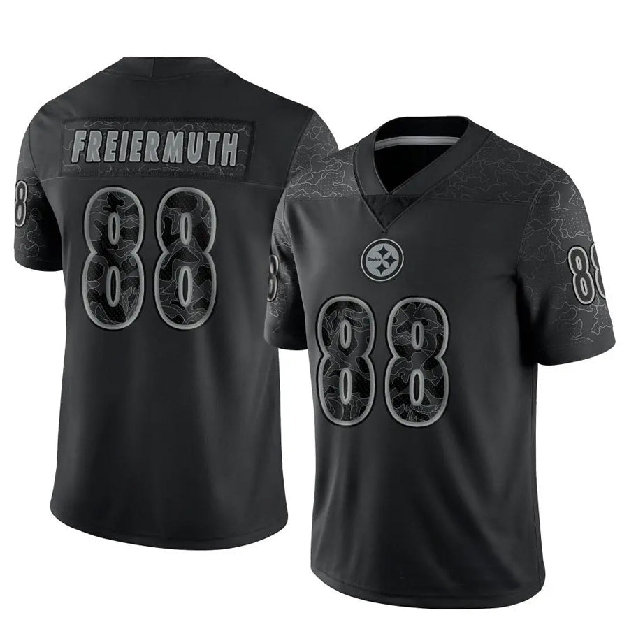 Fenge P.Steelers #88 Pat Freiermuth Player Black RFLCTV Limited Stitched Jerseys