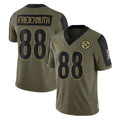 Fenge P.Steelers #88 Pat Freiermuth Player Olive Salute To Service Limited Game Stitched Jerseys