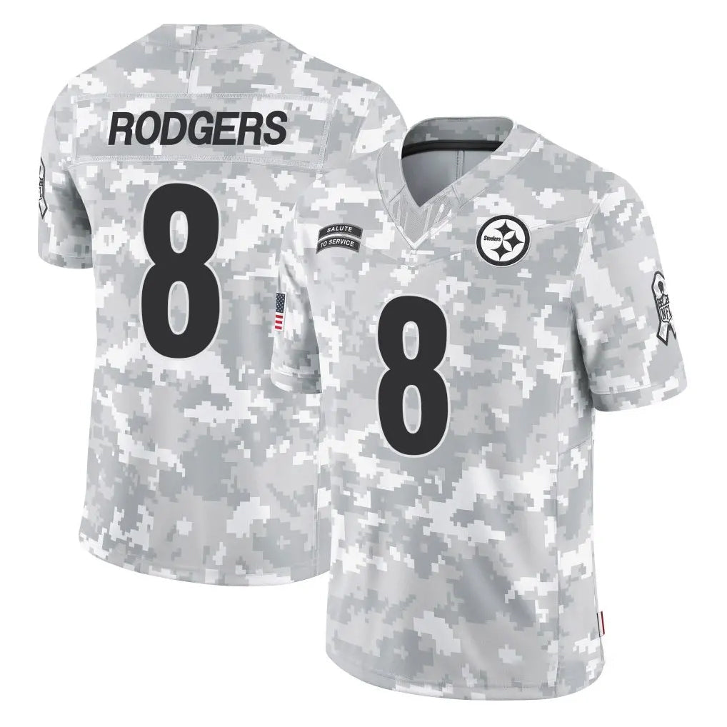 Fenge P.Steelers #8 Aaron Rodgers Player Arctic Camo Limited Salute To Service Home Game Stitched Jerseys