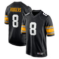 Fenge P.Steelers #8 Aaron Rodgers Player Black Home Limited Stitched Jerseys