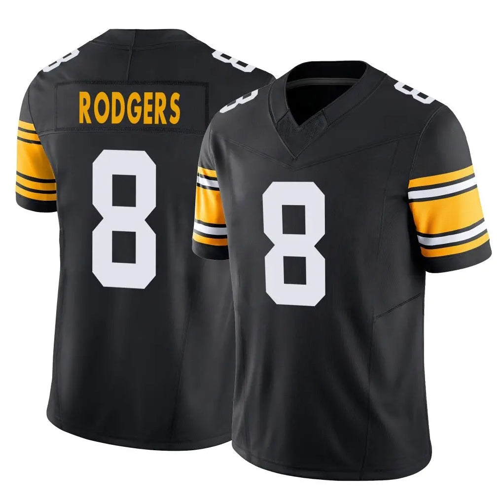 Fenge P.Steelers #8 Aaron Rodgers Player Black Limited Alternate Vapor F.U.S.E. Home Game Stitched Jerseys