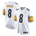 Fenge P.Steelers #8 Aaron Rodgers Player White Replica Game Stitched Jerseys