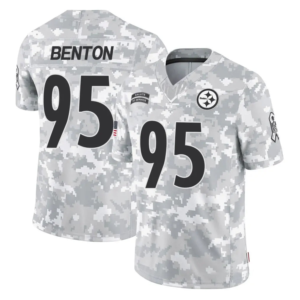 Fenge P.Steelers #95 Keeanu Benton Player Arctic Camo Limited Salute To Service Home Game Stitched Jerseys
