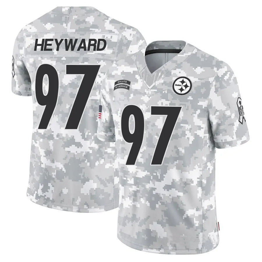 Fenge P.Steelers #97 Cameron Heyward Player Arctic Camo Salute to Service Limited Stitched Jerseys