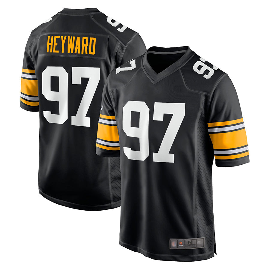 Fenge P.Steelers #97 Cameron Heyward Player Black Home Limited Stitched Jerseys