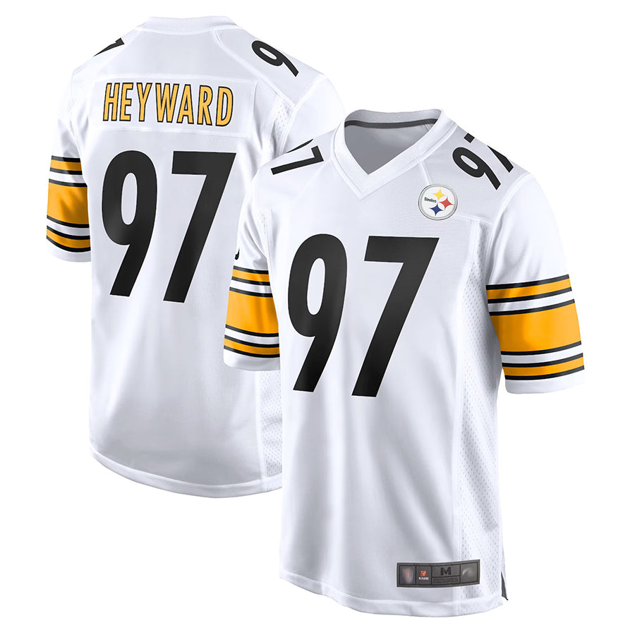 Fenge P.Steelers #97 Cameron Heyward Player White Home Game Stitched Jerseys
