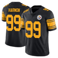 Fenge P.Steelers #99 Derrick Harmon Player Black Limited Color Rush Home Game Stitched Jerseys