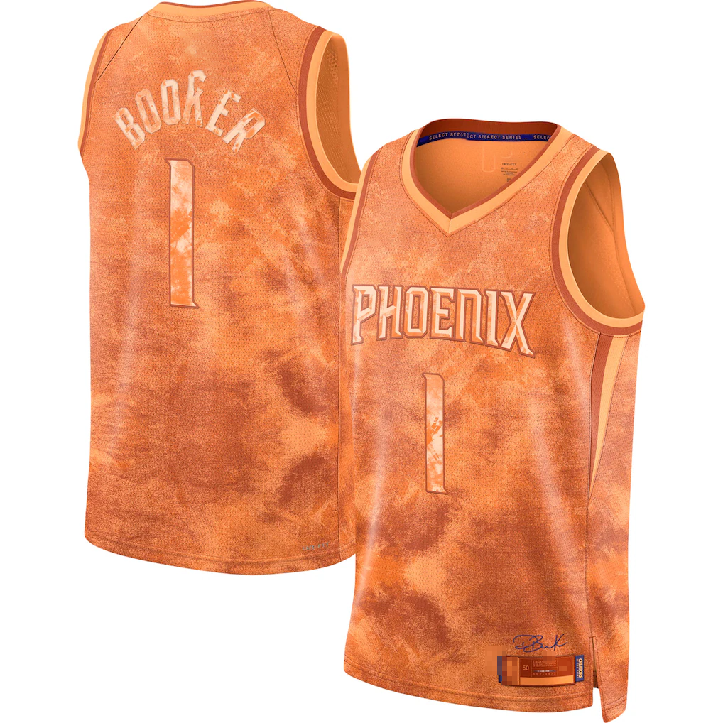 Fenge P.Suns #1 Devin Booker Orange Select Series Swingman Jerseys