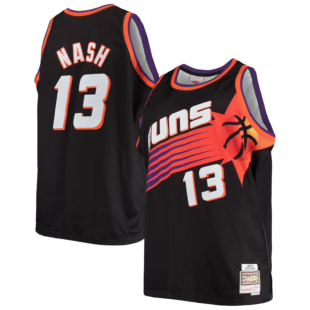 Fenge P.Sunss #13 Steve Nash Mitchell & Ness Black 1996-1997 Big & Tall Hardwood Classics Swingman Jerseys