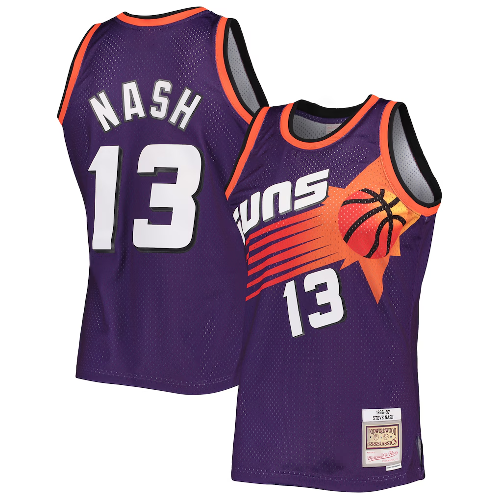 Fenge P.Sunss #13 Steve Nash Mitchell & Ness Purple 1996-1997 Hardwood Classics Swingman Jerseys