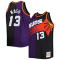 Fenge P.Sunss #13 Steve Nash Mitchell & Ness PurpleBlack Big & Tall Hardwood Classics 1996-1997 Split Swingman Jerseys