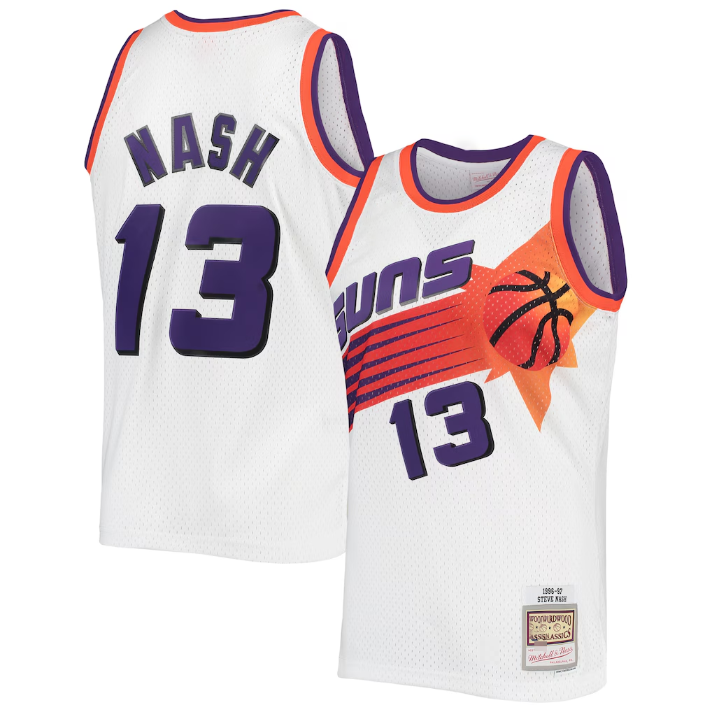 Fenge P.Sunss #13 Steve Nash Mitchell & Ness White 1996-1997 Hardwood Classics Swingman Jerseys