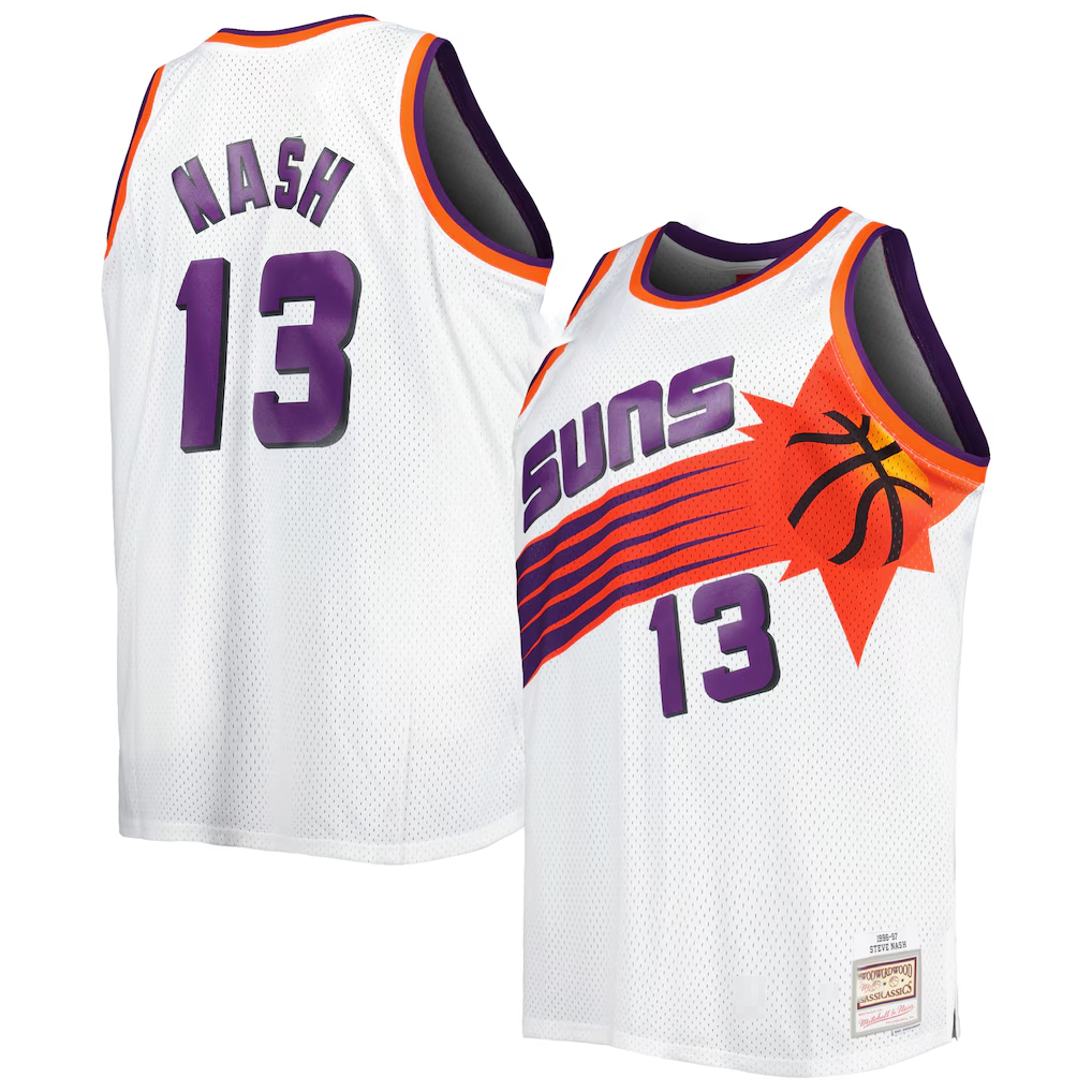 Fenge P.Sunss #13 Steve Nash Mitchell & Ness White Big & Tall Hardwood Classics 1996-1997 Swingman Jerseys
