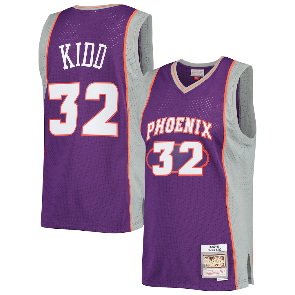 Fenge P.Sunss #32 Jason Kidd Mitchell & Ness Purple Big & Tall Hardwood Classics 2000-2001 Swingman Jerseys