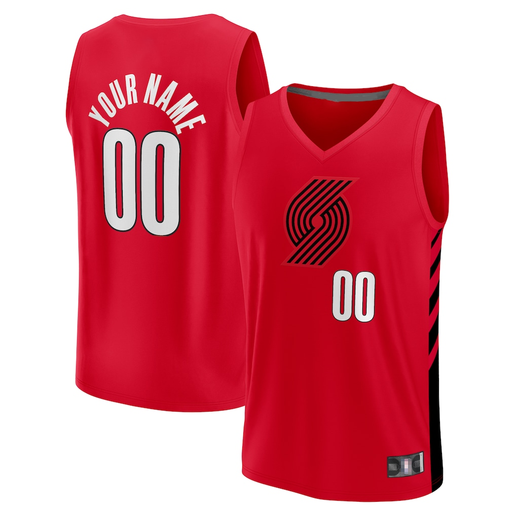 Fenge PT.Blazers Fanatics Red Fast Break Replica Jerseys - Statement Edition