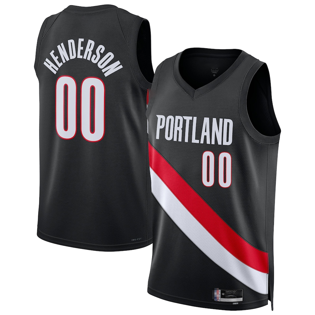 Fenge PT.Blazers #00 Scoot Henderson Black Swingman Jerseys - Icon Edition