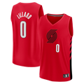 Fenge PT.Blazers #0 Damian Lillard Fanatics Red Fast Break Replica Jerseys - Statement Edition