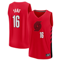 Fenge PT.Blazers #16 Yang Hansen Fanatics Red Fast Break Replica Jerseys - Statement Edition