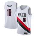 Fenge PT.Blazers #16 Yang Hansen White Swingman Jerseys - Association Edition