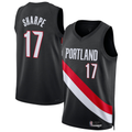 Fenge PT.Blazers #17 Shaedon Sharpe Black Swingman Jerseys - Icon Edition
