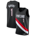 Fenge PT.Blazers #1 Ja Morant Black Swingman Jerseys - Icon Edition