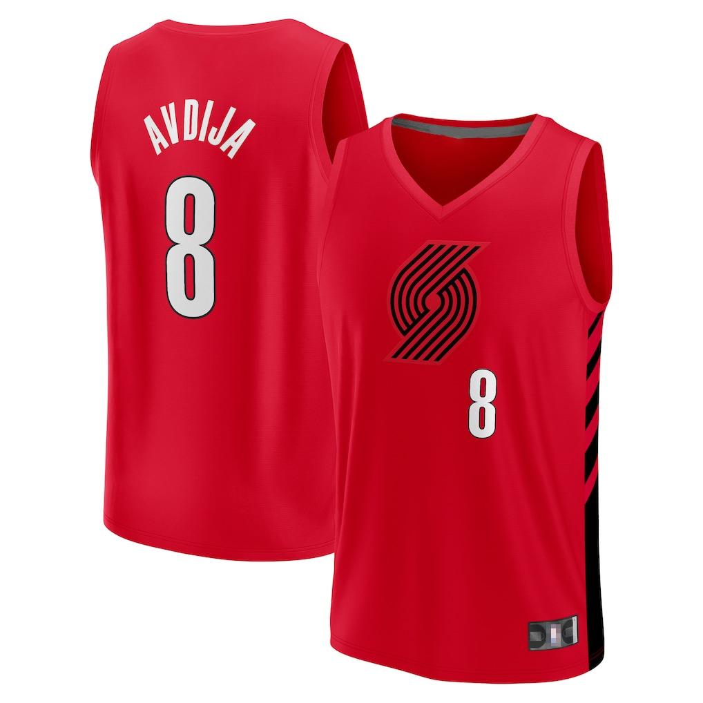 Fenge PT.Blazers #8 Deni Avdija Fanatics Red Fast Break Player Jerseys - Statement Edition