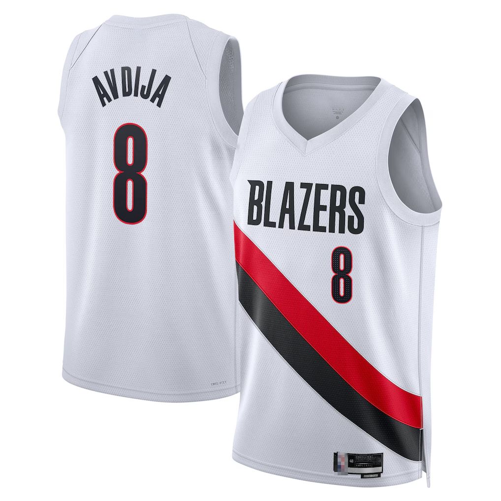 Fenge PT.Blazers #8 Deni Avdija White Swingman Jerseys - Association Edition