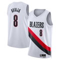 Fenge PT.Blazers #8 Deni Avdija White Swingman Jerseys - Association Edition