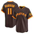 Fenge S.Diego Padres #11 Yu Darvish Player Brown Home Cooperstown Collection Replica Game Stitched Jerseys