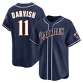 Fenge S.Diego Padres #11 Yu Darvish Player Navy Cooperstown Collection Limited Home Stitched Jerseys