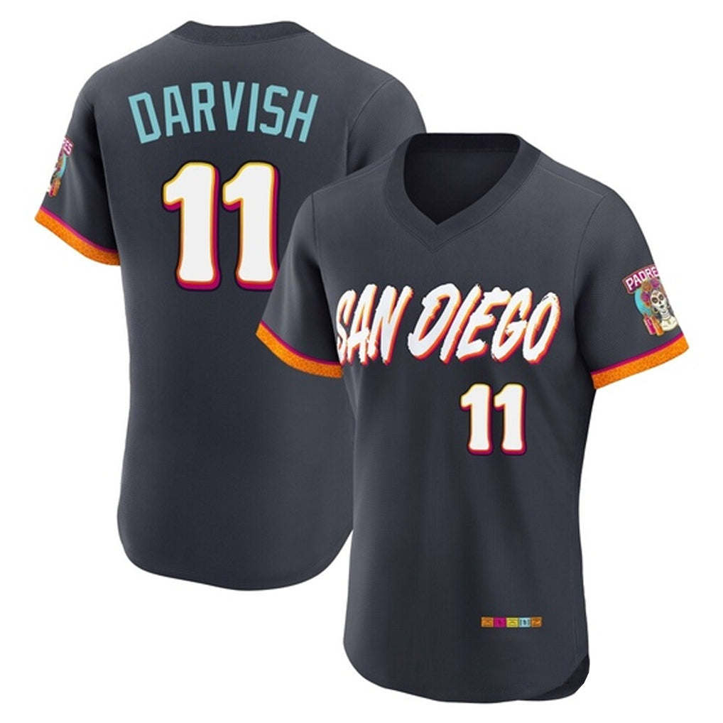Fenge S.Diego Padres #11 Yu Darvish Player Obsidian 2026 City Connect Home Elite T-shirt Stitched Jerseys