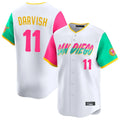 Fenge S.Diego Padres #11 Yu Darvish Player White City Connect Home Limited Stitched Jerseys