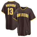 Fenge S.Diego Padres #13 Manny Machado Player Brown Alternate Replica Game Stitched Jerseys