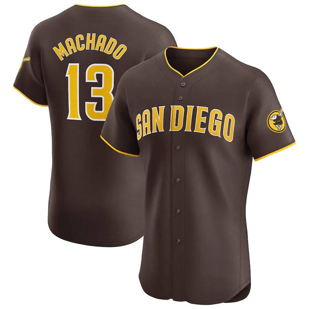 Fenge S.Diego Padres #13 Manny Machado Player Brown Home Limited Elite Stitched Jerseys