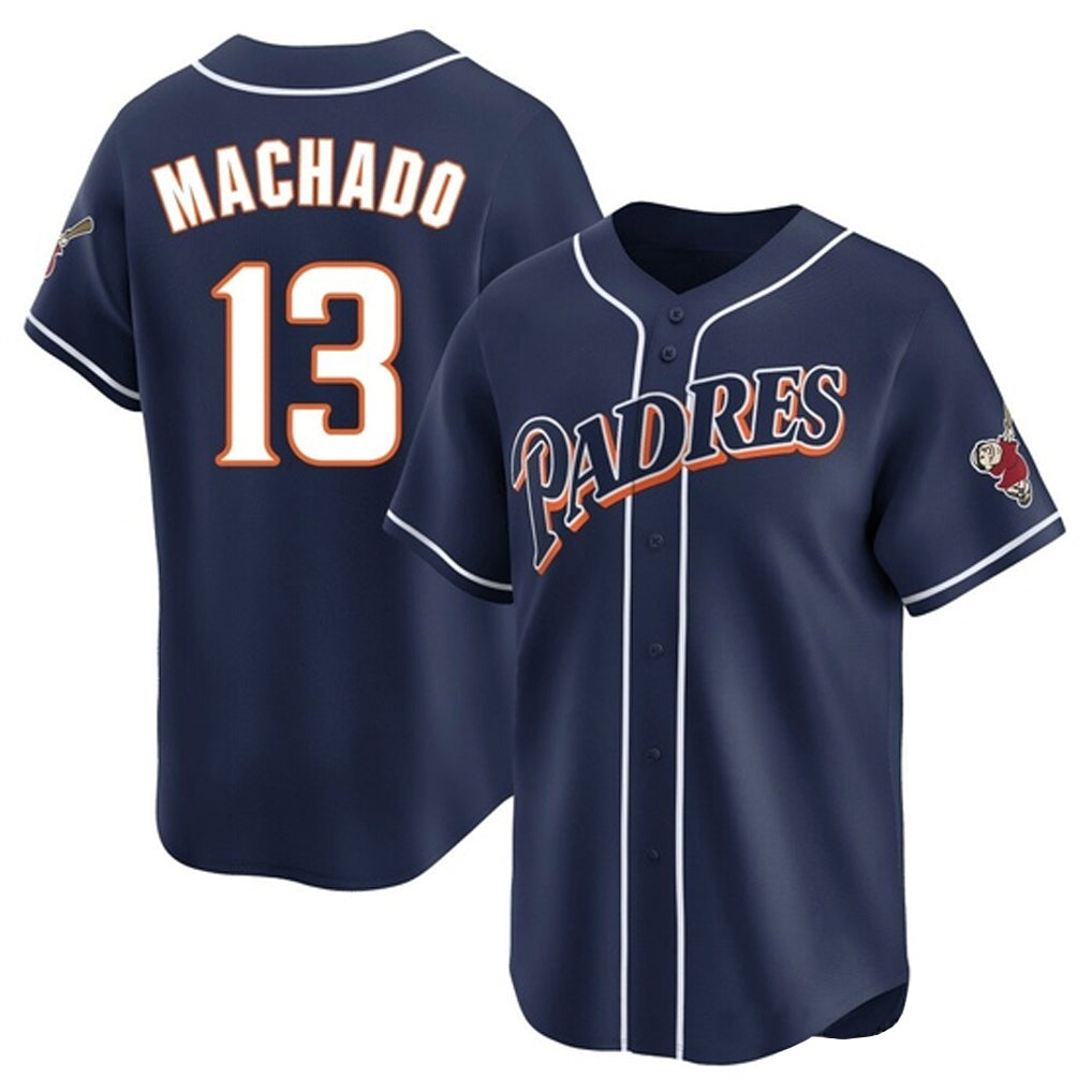 Fenge S.Diego Padres #13 Manny Machado Player Navy Cooperstown Collection Limited Home Stitched Jerseys