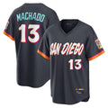 Fenge S.Diego Padres #13 Manny Machado Player Obsidian 2026 City Connect Home Game T-shirt Stitched Jerseys