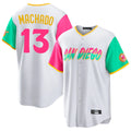 Fenge S.Diego Padres #13 Manny Machado Player White City Connect Home Game Stitched Jerseys