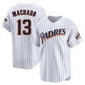 Fenge S.Diego Padres #13 Manny Machado Player White Cooperstown Collection Limited Home Stitched Jerseys