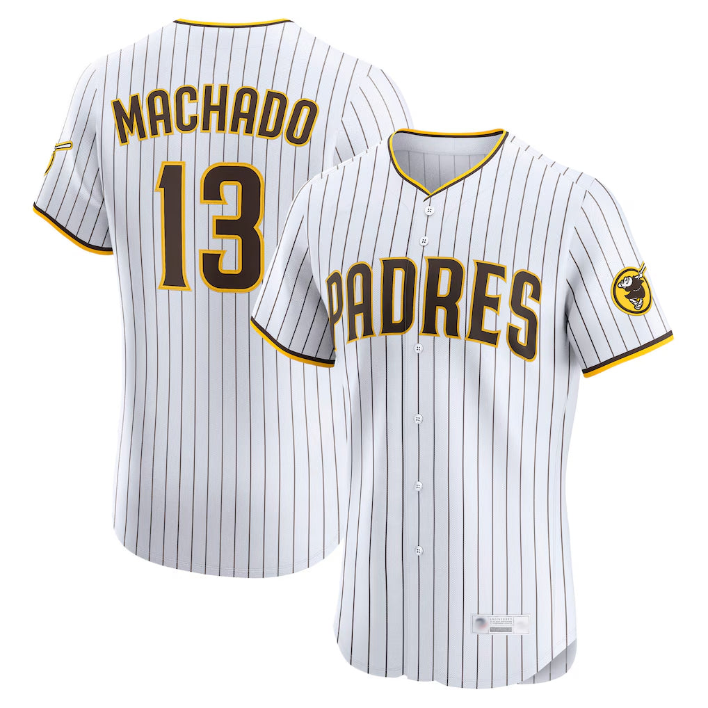 Fenge S.Diego Padres #13 Manny Machado Player White Home Limited Elite Stitched Jerseys