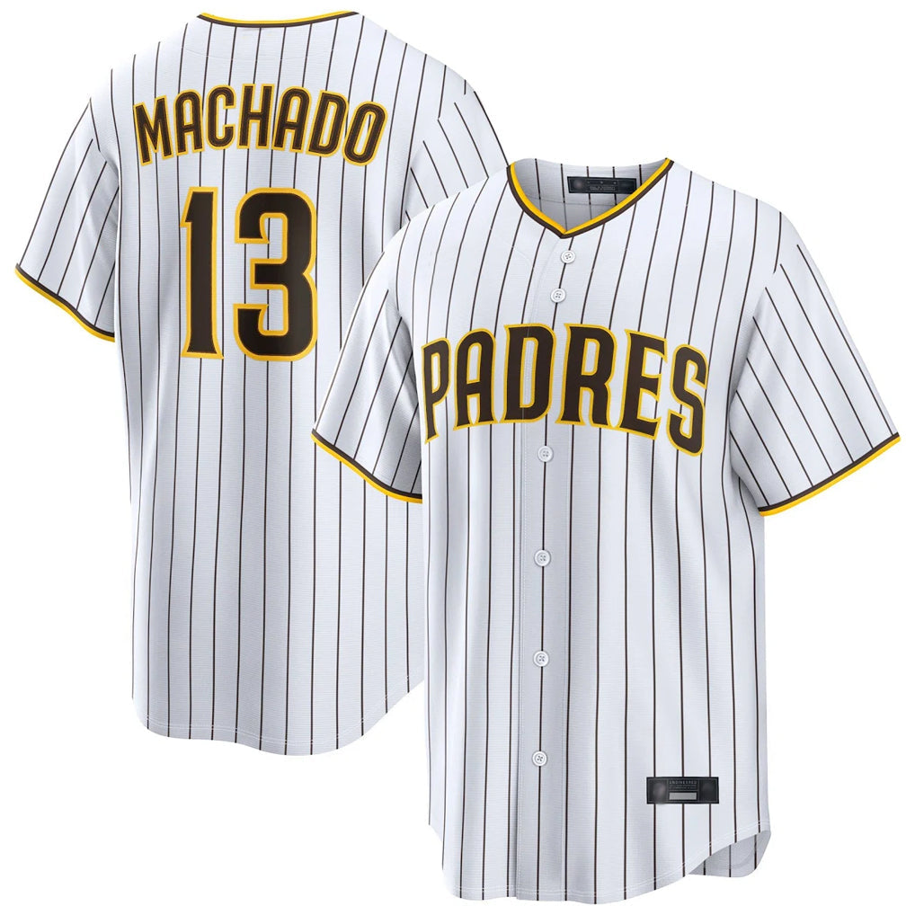 Fenge S.Diego Padres #13 Manny Machado Player White Home Limited Stitched Jerseys