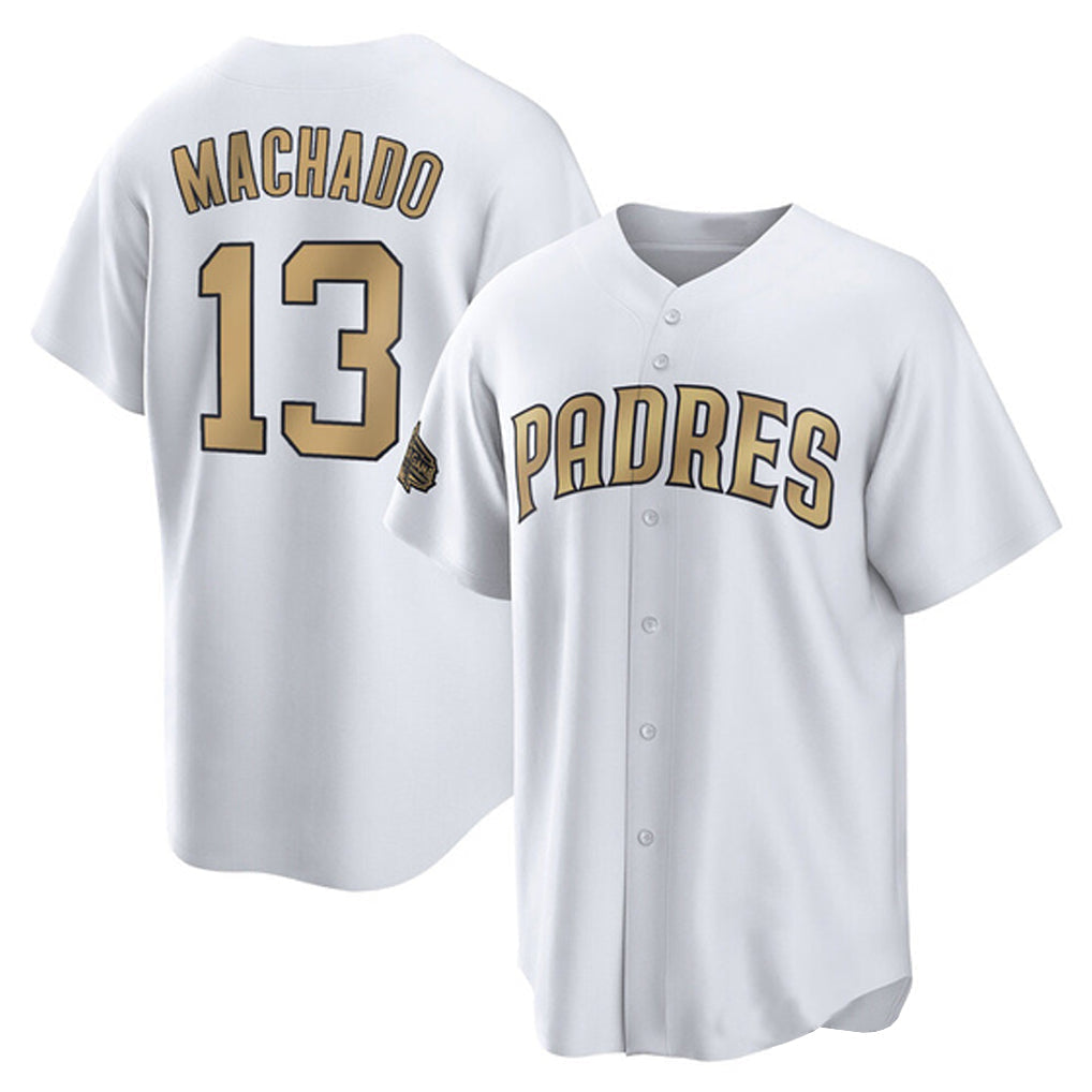Fenge S.Diego Padres #13 Manny Machado Player White Replica All-Star Game Home Stitched Jerseys