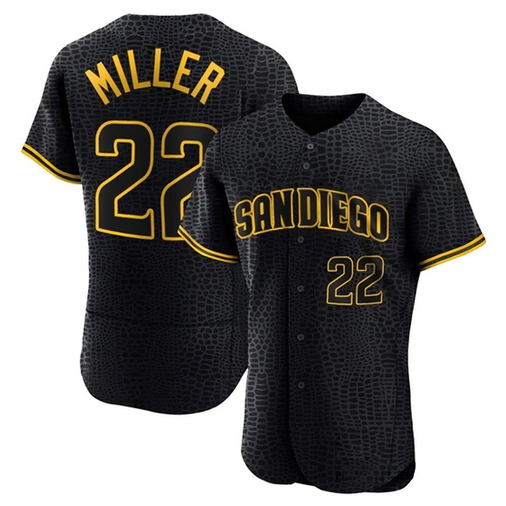 Fenge S.Diego Padres #22 Mason Miller Player Black Snake Skin City Home Limited Elite Stitched Jerseys