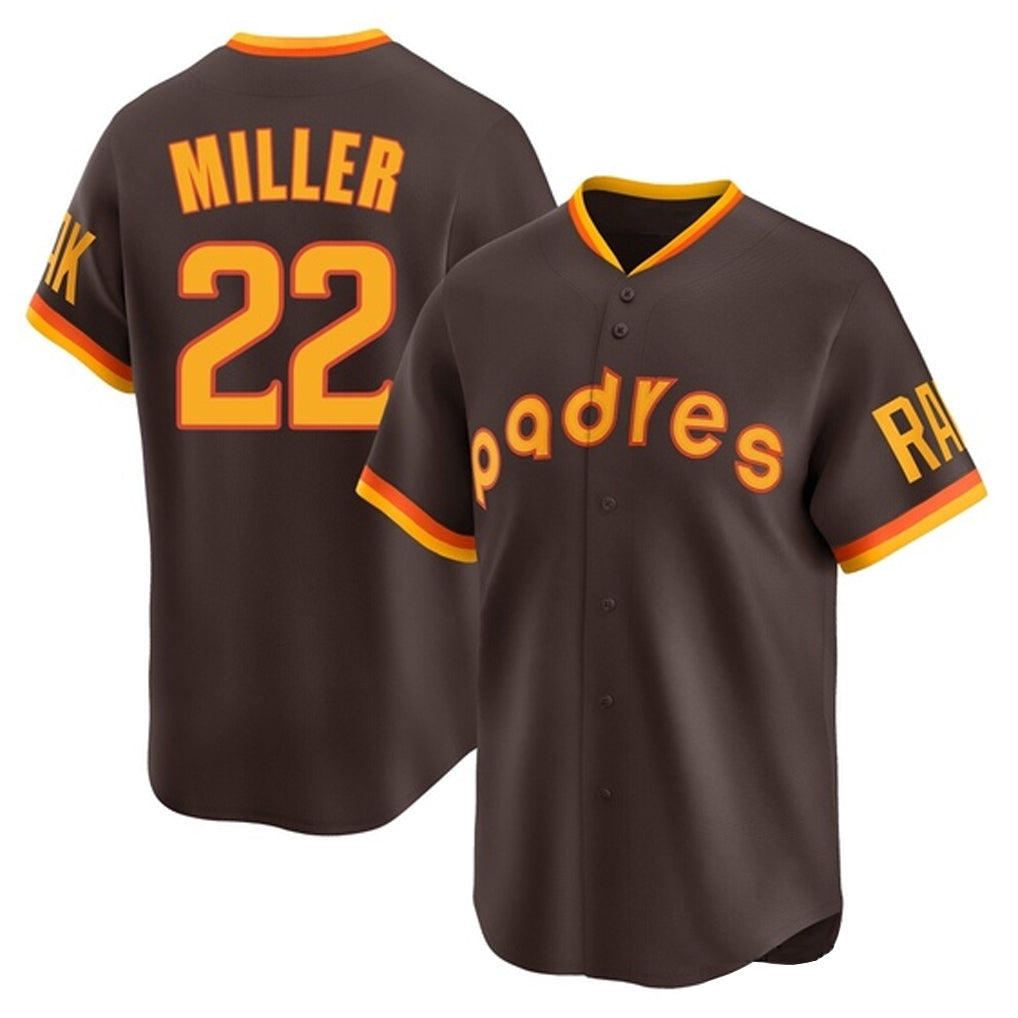 Fenge S.Diego Padres #22 Mason Miller Player Brown Home Cooperstown Collection Replica Game Stitched Jerseys