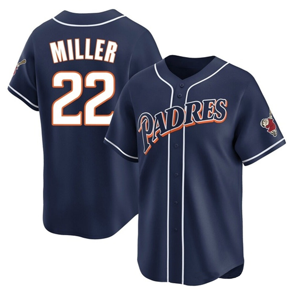 Fenge S.Diego Padres #22 Mason Miller Player Navy Cooperstown Collection Limited Home Stitched Jerseys
