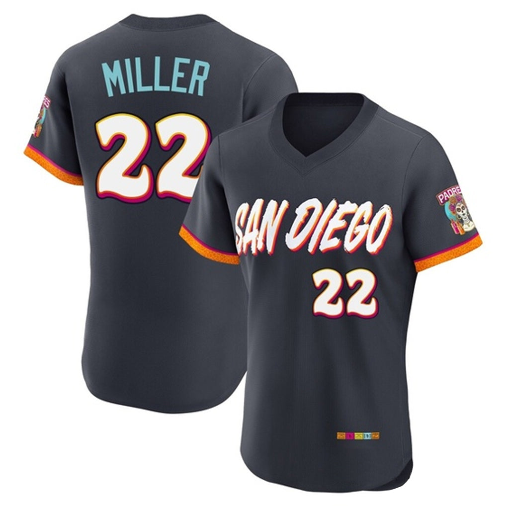 Fenge S.Diego Padres #22 Mason Miller Player Obsidian 2026 City Connect Home Limited Elite T-shirt Stitched Jerseys