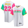 Fenge S.Diego Padres #22 Mason Miller Player White City Connect Home Game Stitched Jerseys