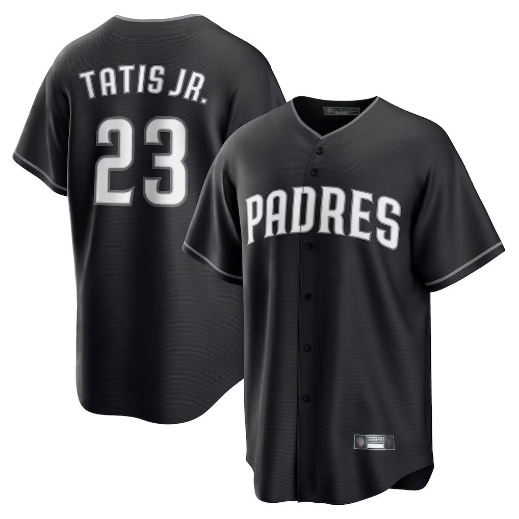 Fenge S.Diego Padres #23 Fernando Tatis Jr Player Black Home Game Stitched Jerseys