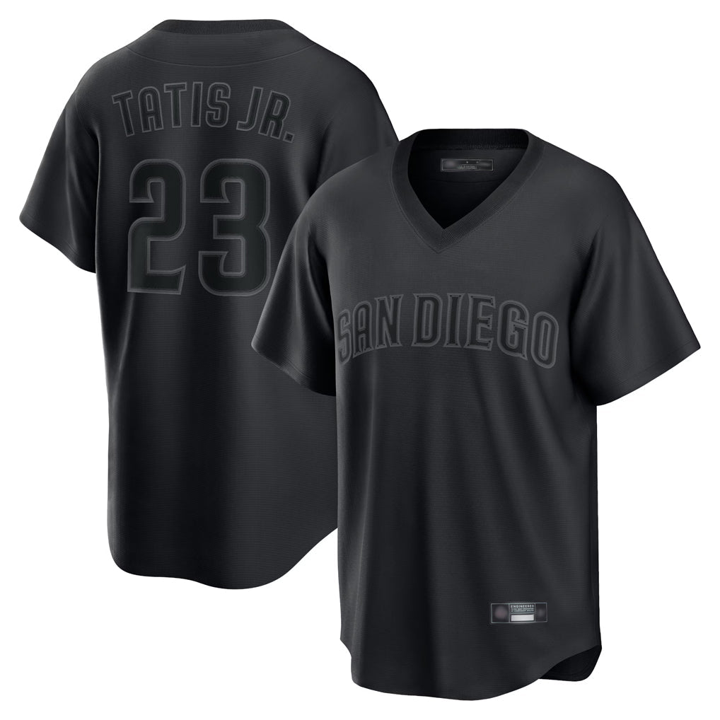 Fenge S.Diego Padres #23 Fernando Tatis Jr Player Black Home Game T-shirt Stitched Jerseys