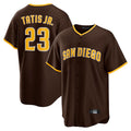 Fenge S.Diego Padres #23 Fernando Tatis Jr Player Brown Alternate Replica Game Stitched Jerseys
